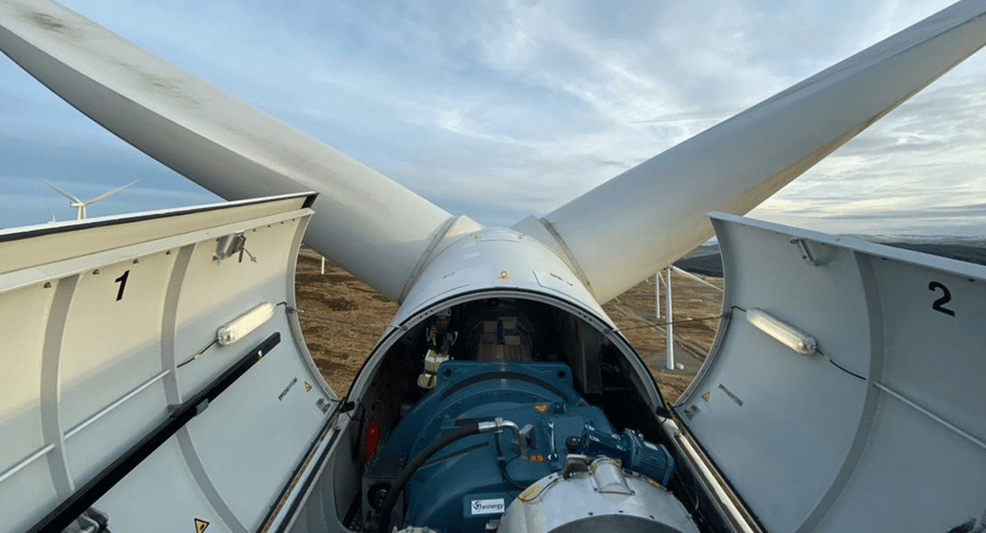 Inside wind turbine
